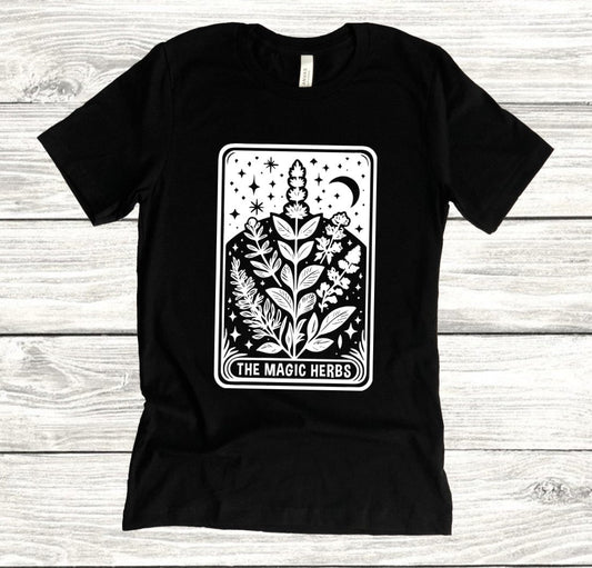 Magic Herbs Tarot - Available in T-Shirt, Pullover, Hoodie, Tank or Long Sleeve