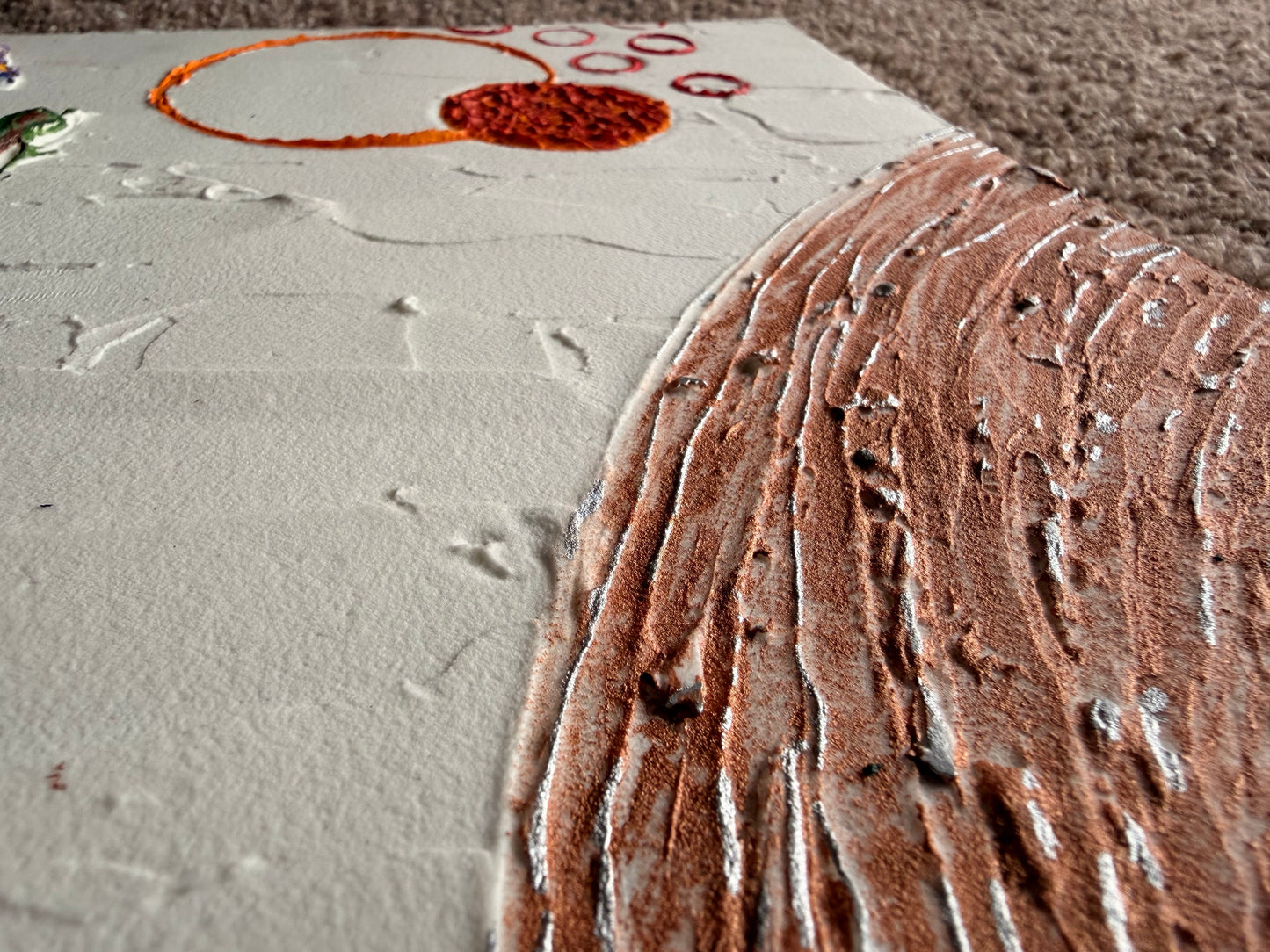 Abstract Plaster Painting by Megan Besler (1 of 1)