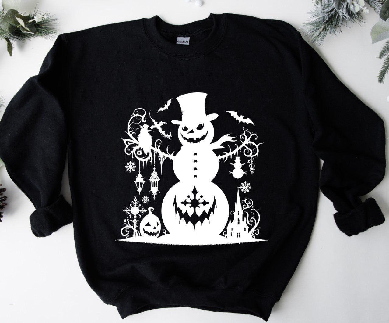 Spooky Snowman - Available in T-Shirt, Pullover, Hoodie, Tank or Long Sleeve