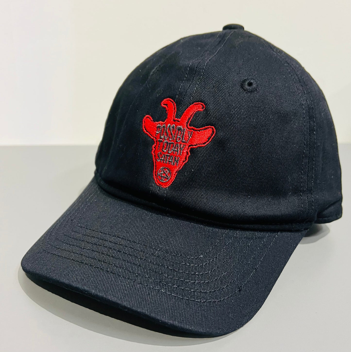 Possibly Today Satan Embroidered Dad Hat - READY TO SHIP