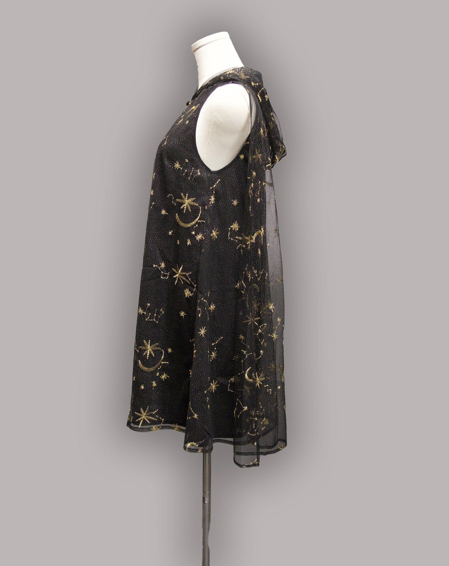 Celeste - Hooded Mini Dress with Capelet