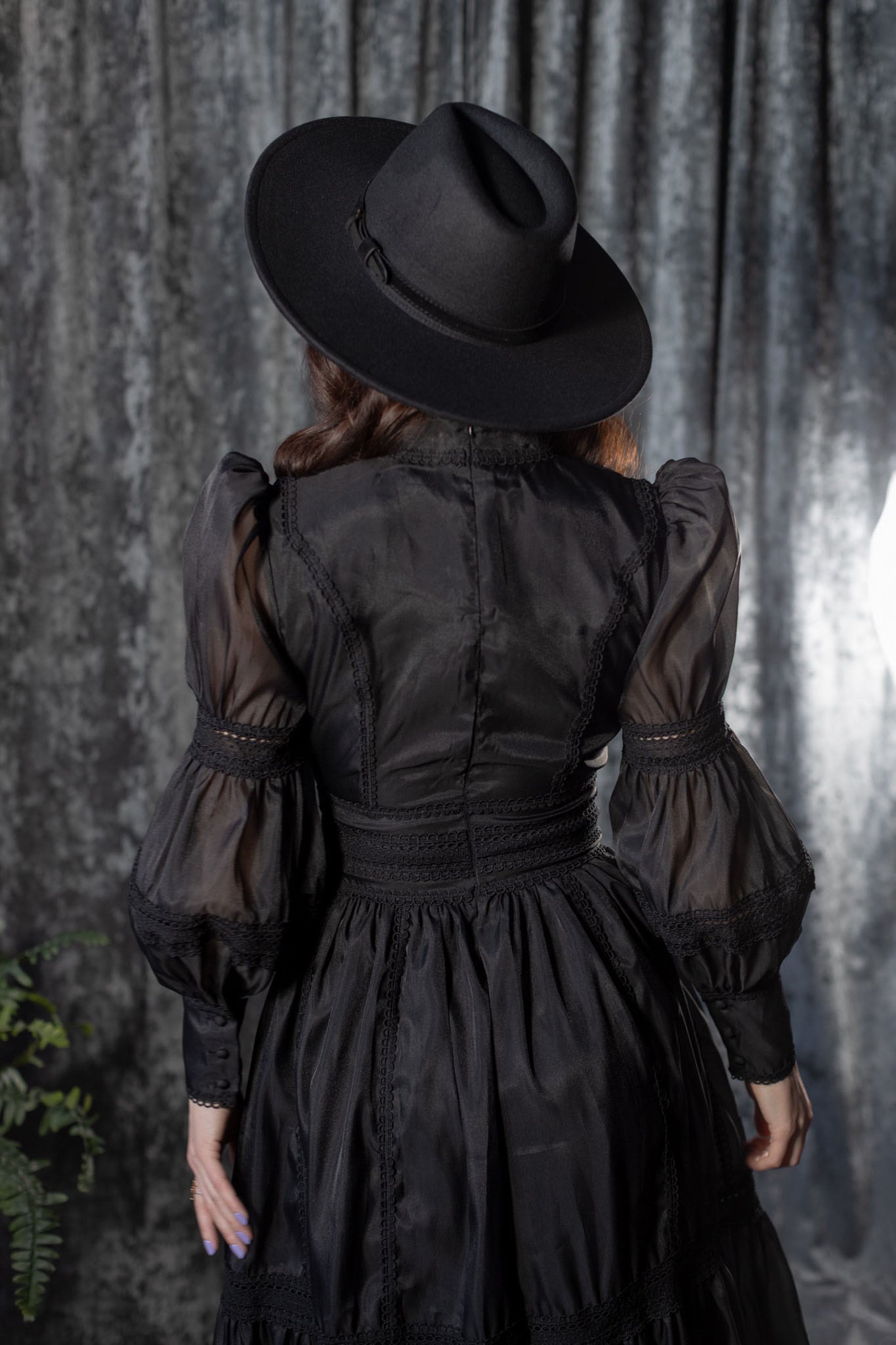 Morgana - Romantic Victorian Inspired MAXI Dress - MAXI - BLACK - READY TO SHIP