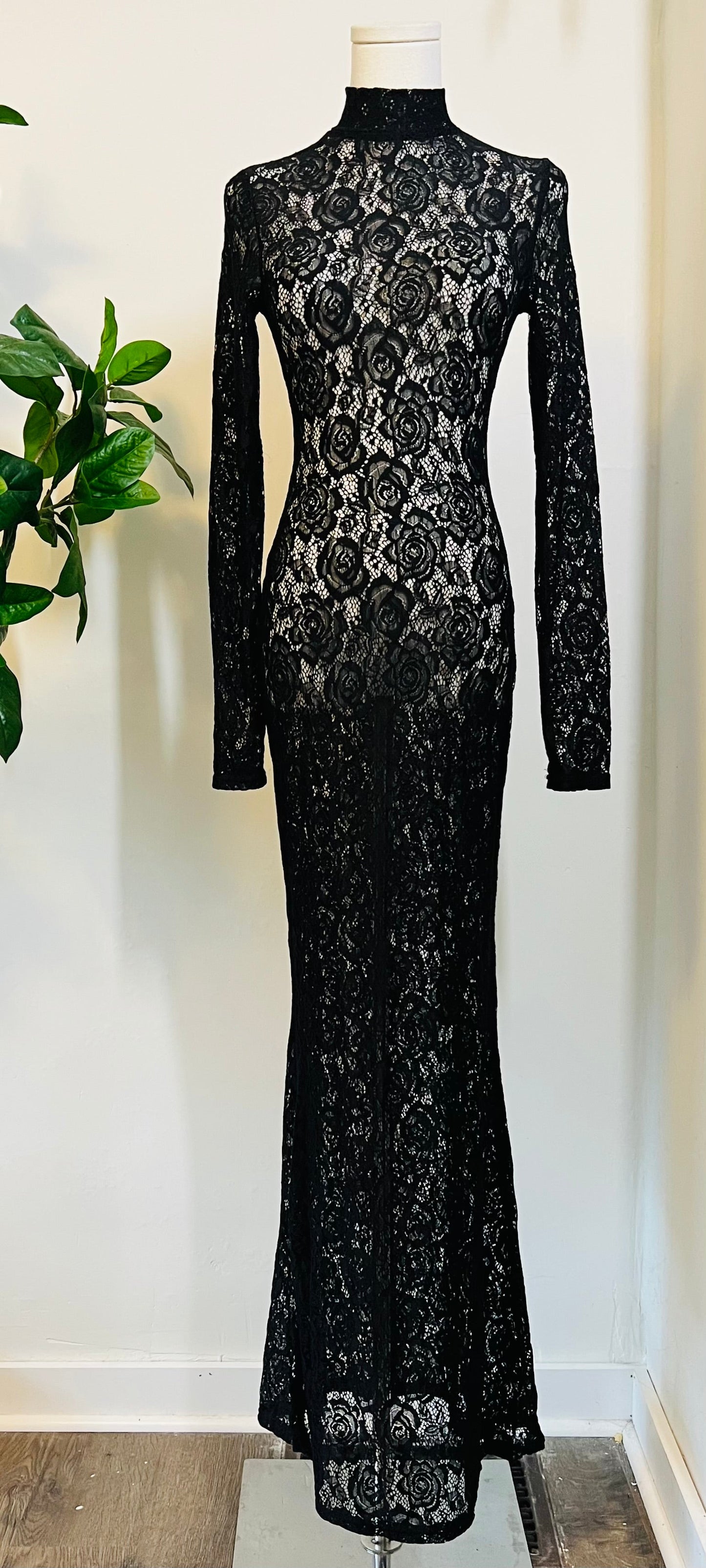 Persephone - Deadly Sheer Floral Lace Maxi dress - PRE-ORDER