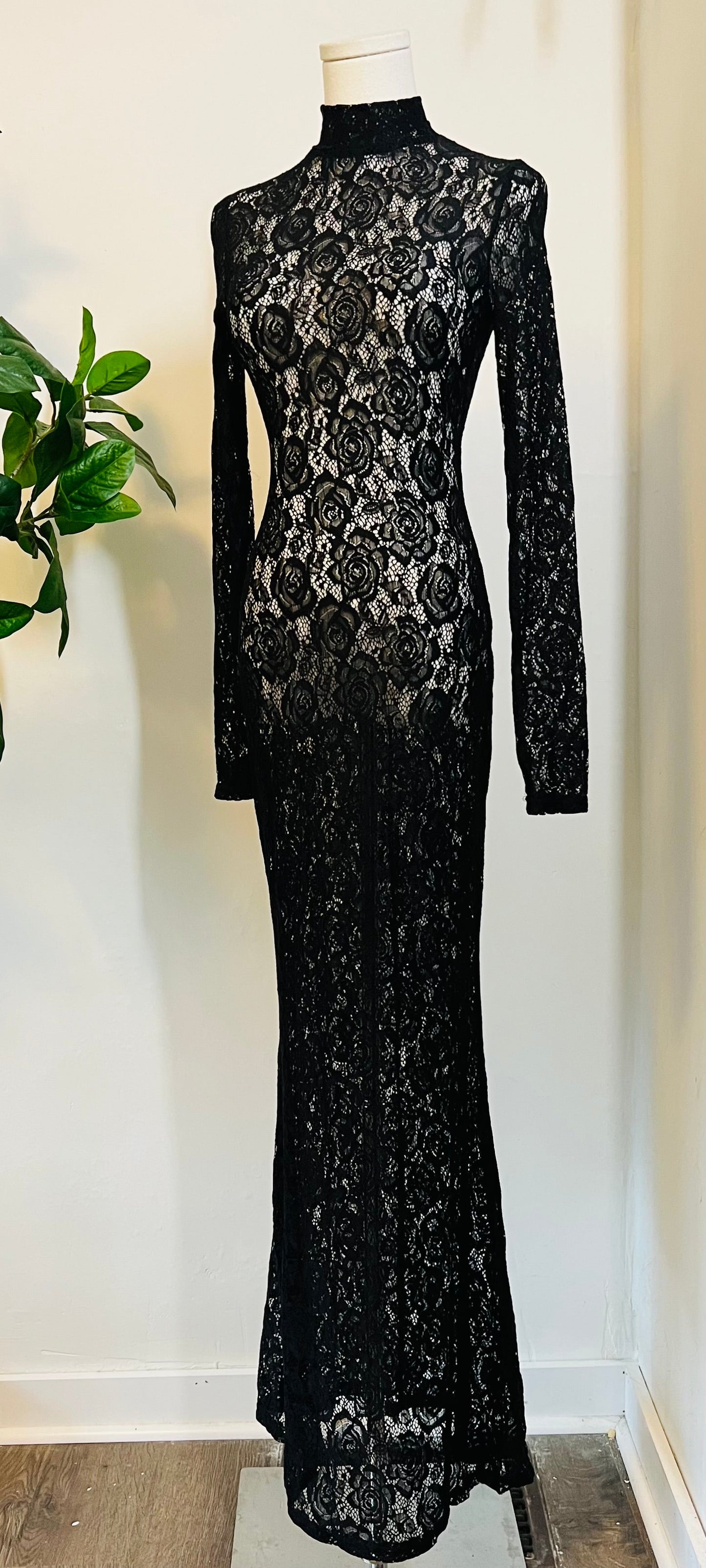 Persephone - Deadly Sheer Floral Lace Maxi dress - PRE-ORDER