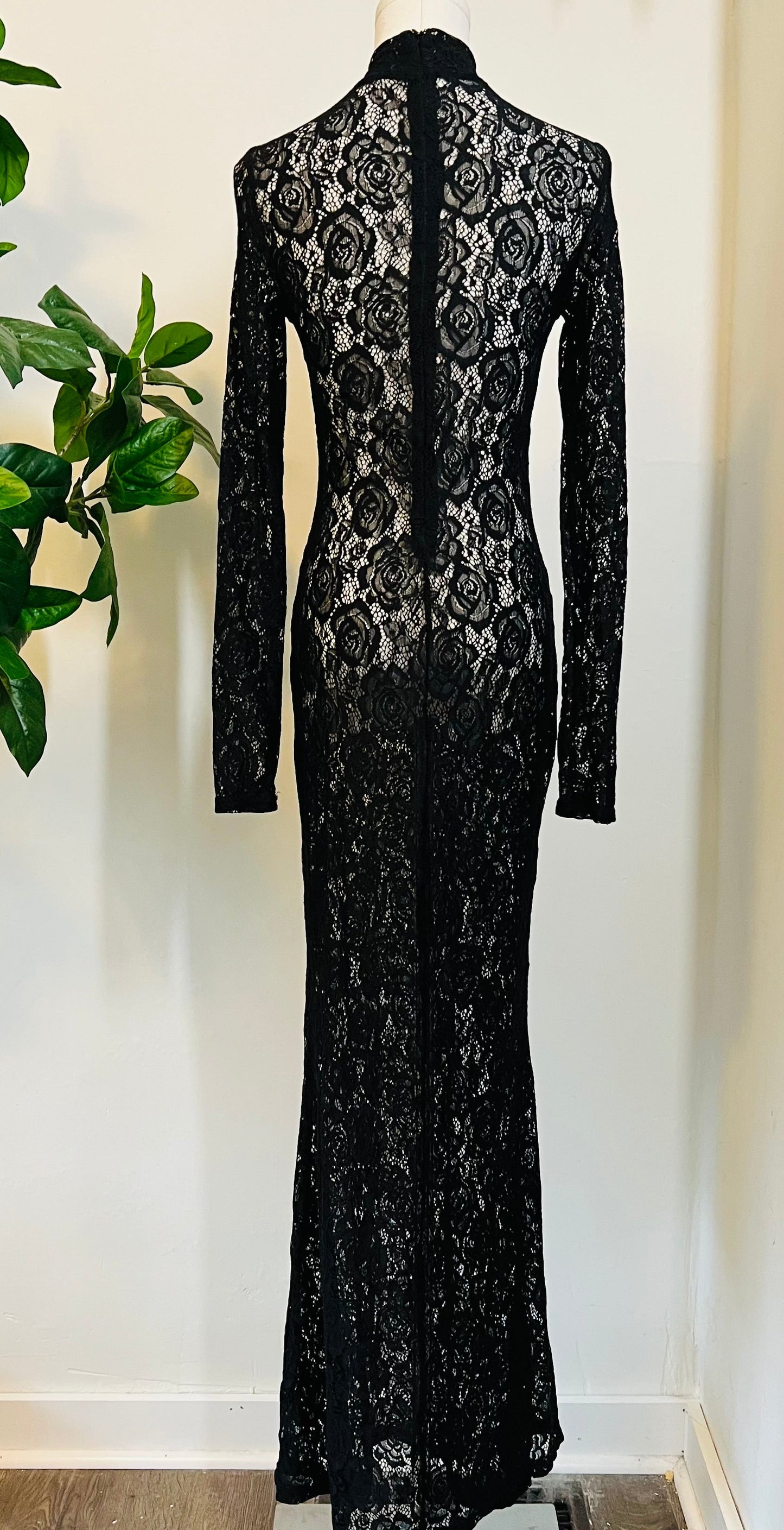 Persephone - Deadly Sheer Floral Lace Maxi dress - PRE-ORDER