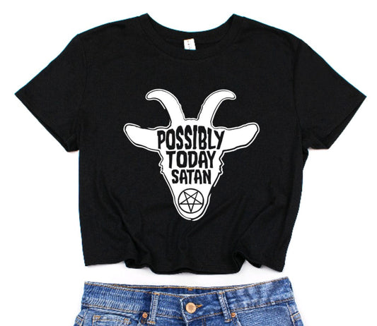 Possibly Today Satan Cropped T-Shirt