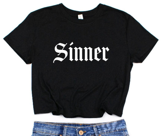 Sinner Cropped T-Shirt