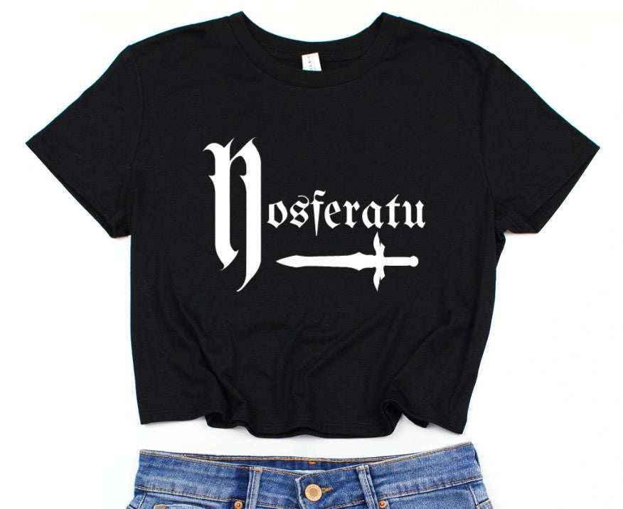 Cropped T-Shirt - Nosferatu Sword