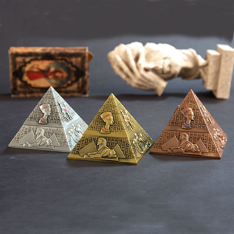 Egyptian Pharaoh Pyramid Hidden Ashtray