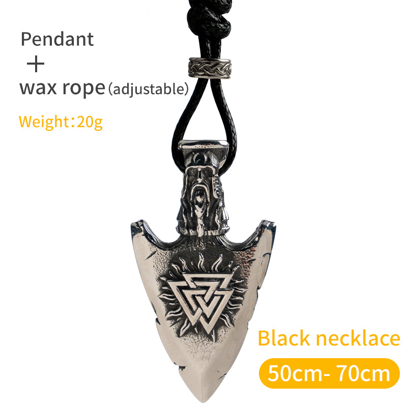 Vintage Nordic Arrowhead Titanium Necklace
