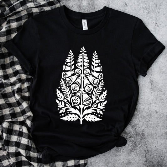 Folk Foxglove - Available in T-Shirt, Pullover, Hoodie, Tank or Long Sleeve