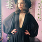 Minerva - Hauntingly Dramatic Mesh Maxi Dress with Built In Shorts  - READY TO SHIP