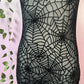 Sheer Hourglass Maxi Dress - Velvet Flocked Spider Webs - READY TO SHIP!