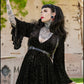 Nyx - Bell Sleeved Velvet Damask Dress with Harness - READY TO SHIP!