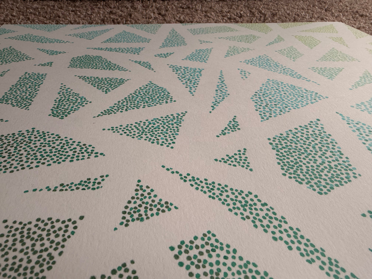 Green/Blue Dot Art by Megan Besler (1 of 1)