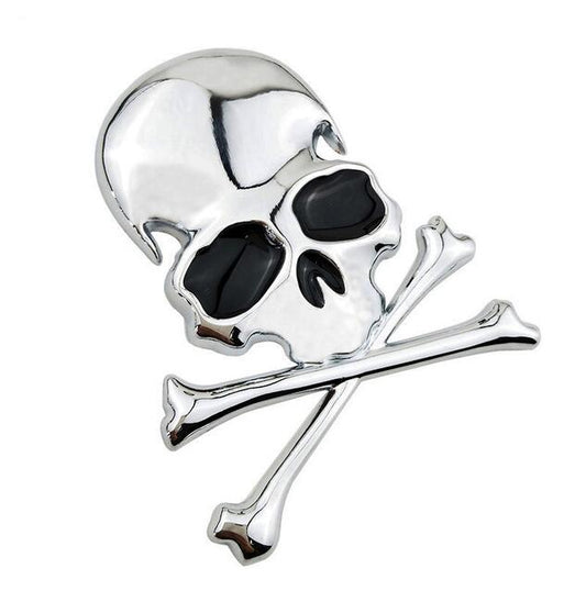 Skull n Bones 3D Chrome Car Emblem