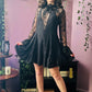 Nightshade - Dark Romantic Floral Mini Babydoll Dress  - READY to SHIP