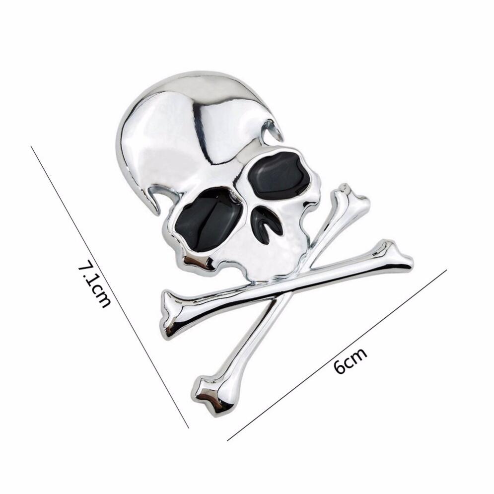 Skull n Bones 3D Chrome Car Emblem