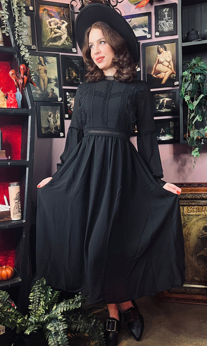 Agatha - Lightweight boho witchy dress - READY TO SHIP