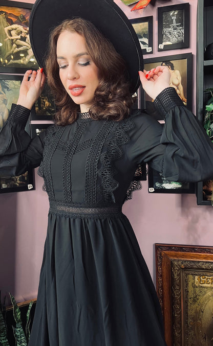 Agatha - Lightweight boho witchy dress - READY TO SHIP