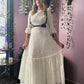 Mina - Ivory Floral Lace Bride of the Vampire Maxi Dress  - READY TO SHIP
