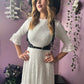Mina - Ivory Floral Lace Bride of the Vampire Maxi Dress  - READY TO SHIP