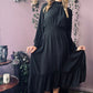 Dorothea - Classic Boho Shirred Witch Dress - READY-TO-Ship