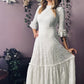 Mina - Ivory Floral Lace Bride of the Vampire Maxi Dress  - READY TO SHIP