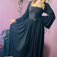 Lilith - Dark Cottage Goth Lace Up Jersey Dress - READY to SHIP