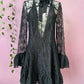 Nightshade - Dark Romantic Floral Mini Babydoll Dress  - READY to SHIP