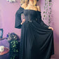 Lilith - Dark Cottage Goth Lace Up Jersey Dress - READY to SHIP