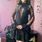 Nightshade - Dark Romantic Floral Mini Babydoll Dress  - READY to SHIP
