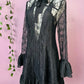 Nightshade - Dark Romantic Floral Mini Babydoll Dress  - READY to SHIP
