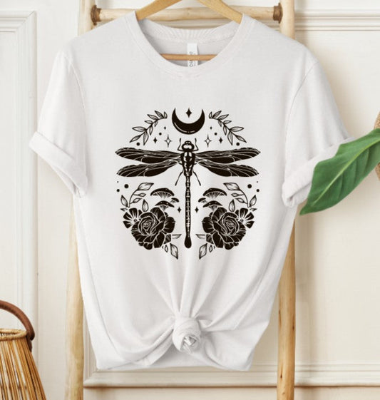 Fox & Fable - Floral Dragonfly T-shirt