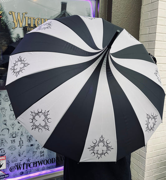 Charcoal Gothic Ornament Umbrella