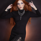 Beatrix - Curve Hugging Sweater Dress with Dreary Flared Hem - READY TO SHIP