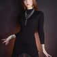 Beatrix - Curve Hugging Sweater Dress with Dreary Flared Hem - READY TO SHIP