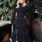 Beatrix - Curve Hugging Sweater Dress with Dreary Flared Hem - READY TO SHIP