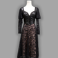 Tempest - Illusion Lace Dress with Vegan Leather Faux Corset