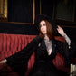 Nyx - Bell Sleeved Velvet Damask Dress with Harness - READY TO SHIP!