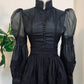 Morgana - Romantic Victorian Inspired Party Dress - BLACK - PRE-ORDER