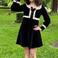 Sabrina - Luscious 60s style Velvet mini dress - READY TO SHIP