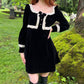 Sabrina - Luscious 60s style Velvet mini dress - READY TO SHIP