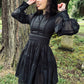 Morgana - Romantic Victorian Inspired Party Dress - BLACK - PRE-ORDER