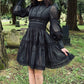 Morgana - Romantic Victorian Inspired Party Dress - BLACK - PRE-ORDER