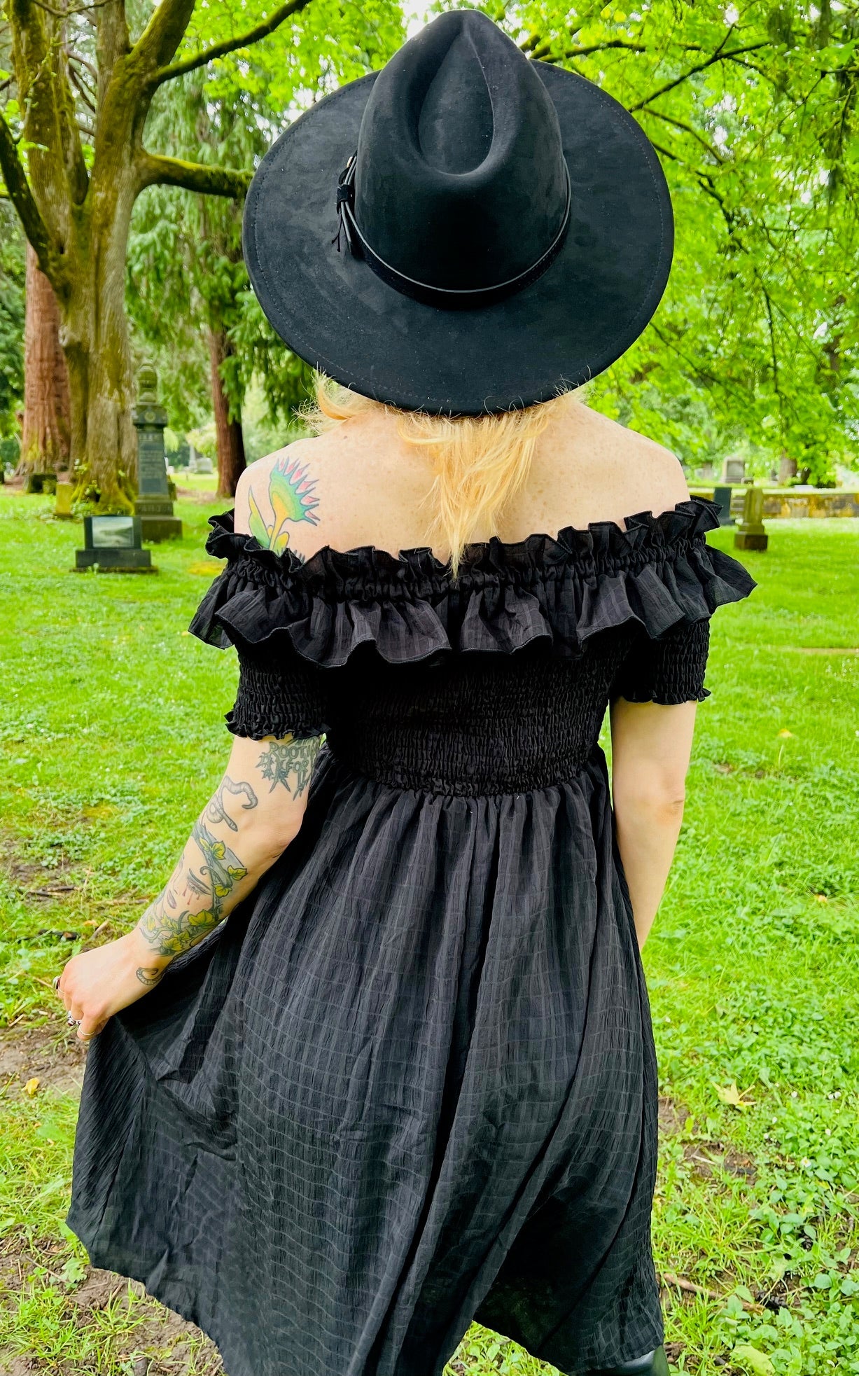 Hilda - Dark Plaid Cottage Dress - PRE-ORDER