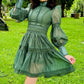 Morgana - Romantic Victorian Inspired Party Dress - SAGE - PRE-ORDER