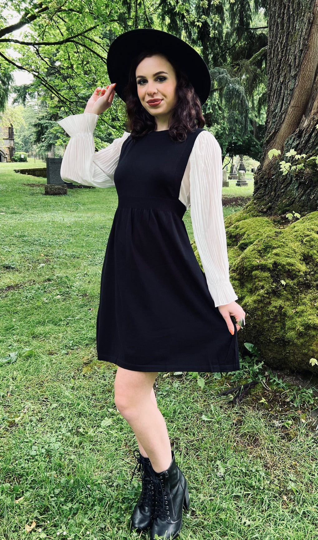 Rue - Dark Academia Sweater Dress - READY TO SHIP