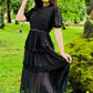 Annabel - Romantic Cottage Goth Tiered Dress - PRE-ORDER
