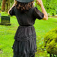 Annabel - Romantic Cottage Goth Tiered Dress - PRE-ORDER